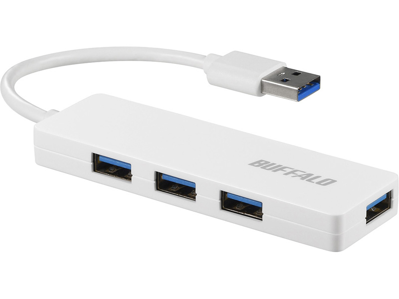USB3.0 4ポート バスパワーハブ ホワイト