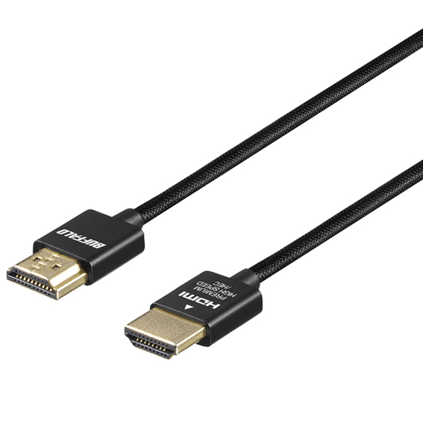 HDMIケーブル プレミアム認証 スリム 1.5m ブラック