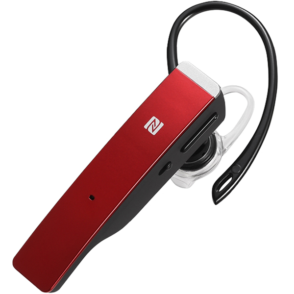 Bluetooth4.1対応 2マイクヘッドセット メタルアンテナ搭載＆NFC対応モデル レッド