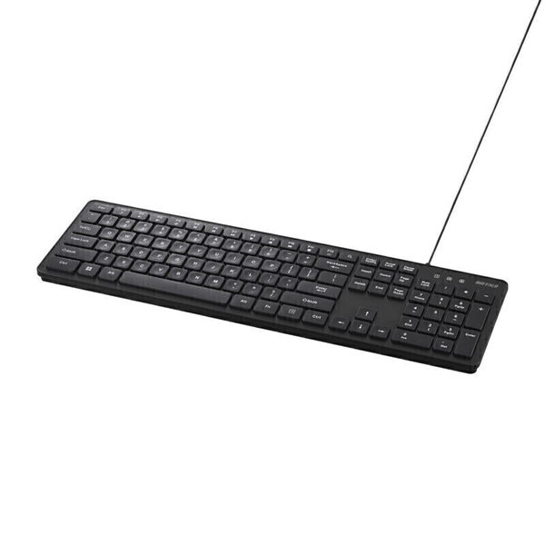 USB接続 有線英字配列キーボード ブラック
