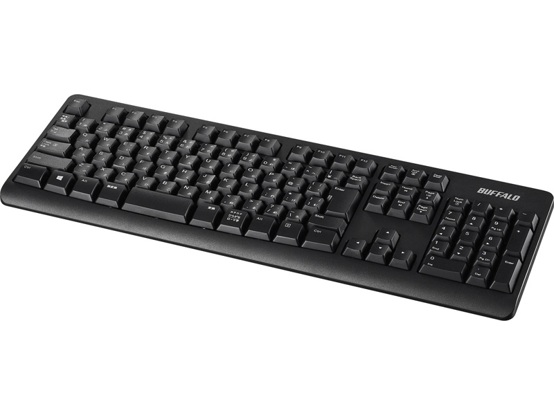 抗菌・高耐久仕様 無線2.4GHz フルキーボード ブラック