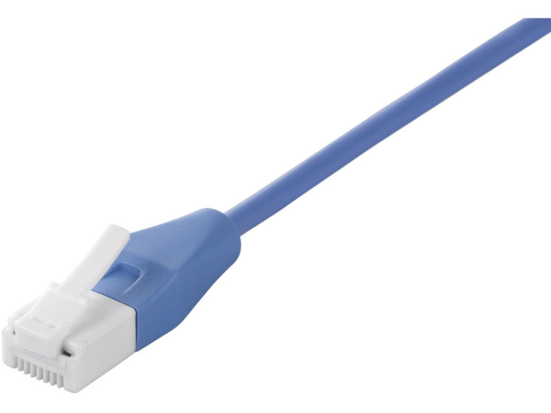 Cat6 ツメの折れないLANケーブル スリム ストレート 20m ブルー