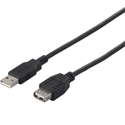 USB2.0延長ケーブル（A to A） 1.5m ブラック