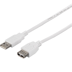 USB2.0延長ケーブル（A to A） 1.5m ホワイト