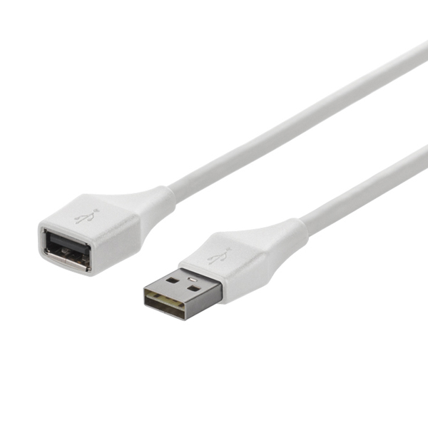 どっちもUSB2.0延長ケーブル 3.0m ホワイト