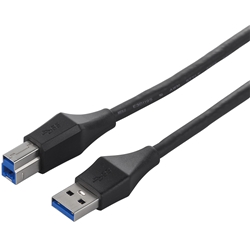 ユニバーサルコネクター USB3.0 A to B ケーブル 3.0m ブラック