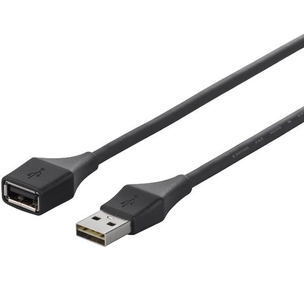 どっちもUSB2.0 A to A 延長ケーブル 0.5m ブラック