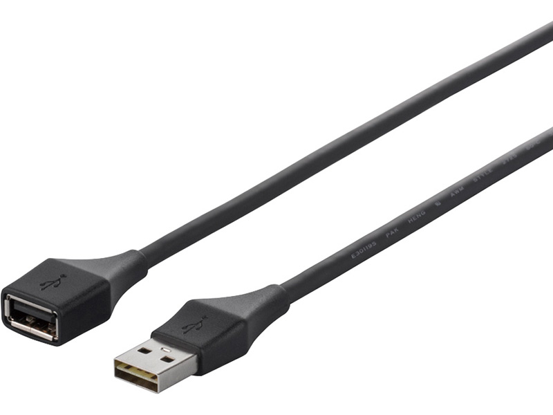 どっちもUSB2.0 A to A延長ケーブル 1.5m ブラック