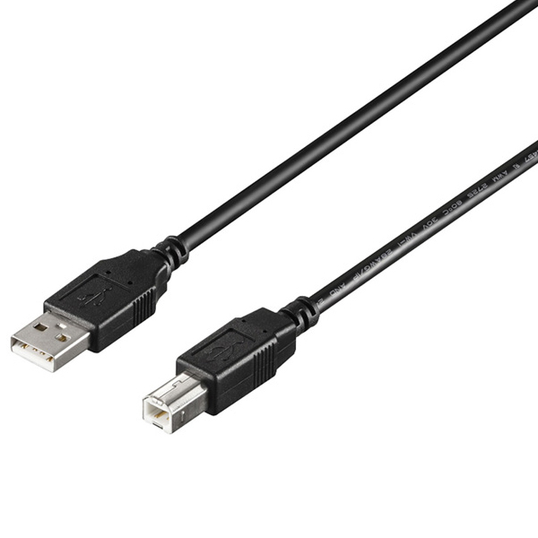 USB2.0 A to B カーボン素子練り込みケーブル 1.5m ブラック