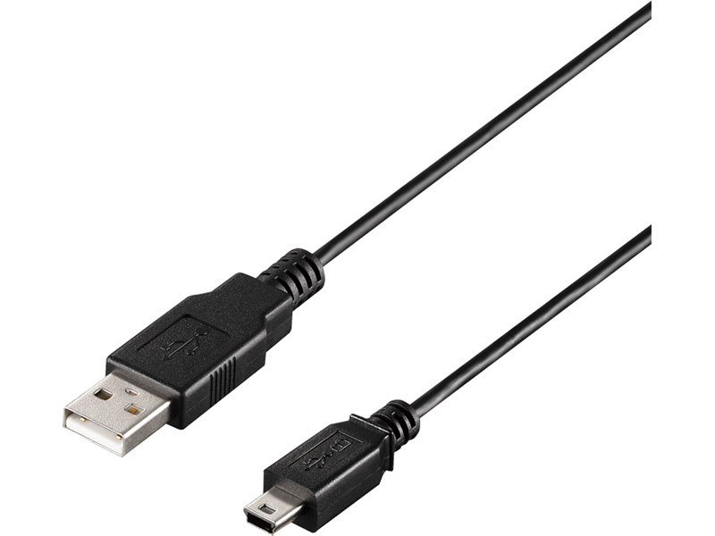 USB2.0 A to miniB環境対応ケーブル 0.5m ブラック