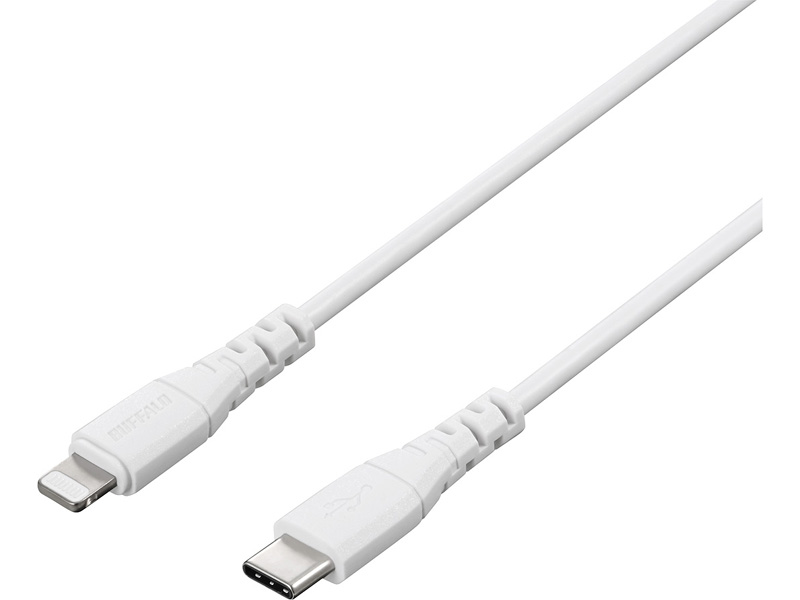 USB2.0 Type-C - Lightning PD対応ケーブル 1.5m ホワイト