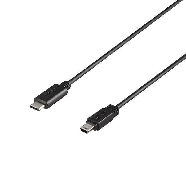 USB2.0ケーブル C-miniB 1m ブラック
