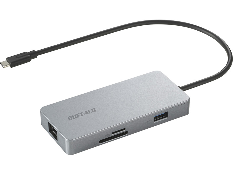 USB Type-C接続 ドッキングステーション PD対応 CR付 シルバー