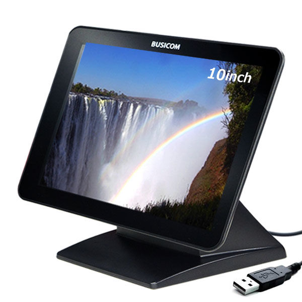 9.7インチタッチパネルディスプレイ BC-SD10T II (静電容量方式・USB・黒) プラスチック製スタンド付き