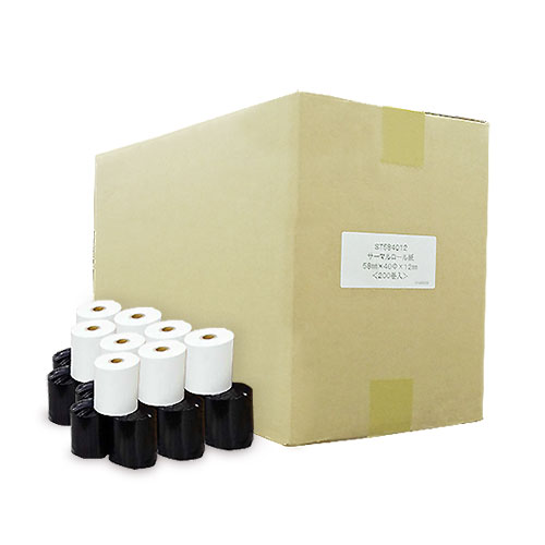 感熱レジロール 58mm×40φ×12（200ロール入）65μ