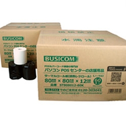 感熱レジロール 幅80mm×外径80mm×内径12mm［60巻入×2箱］ ノーマル紙