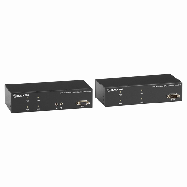デュアルディスプレイ対応KVMエクステンダーキット (DVI-D/USB/光ファイバ)