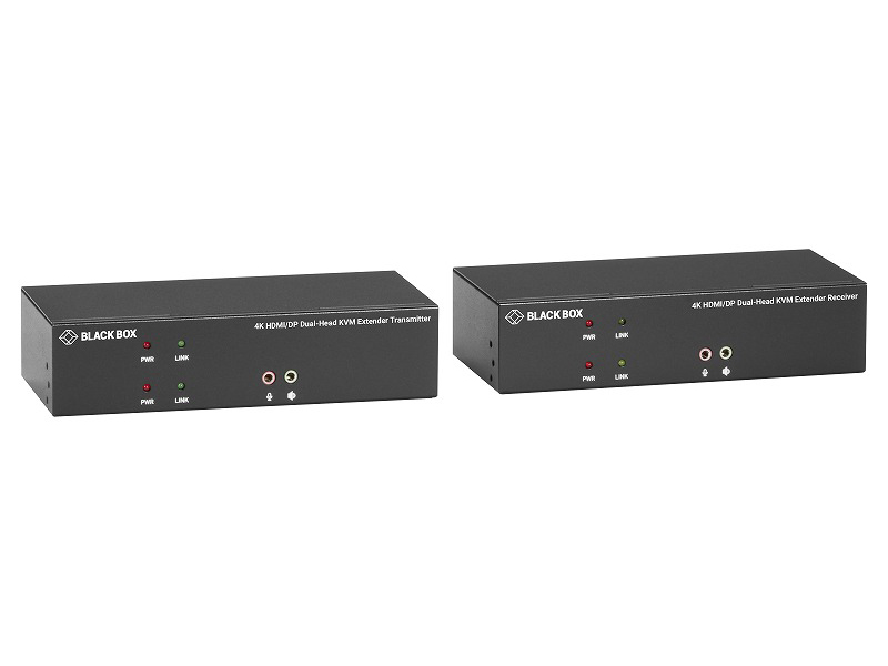 デュアルディスプレイ対応KVMエクステンダーキット(DP/HDMI/USB/光ファイバ) (モニタ側 : HDMIx2)