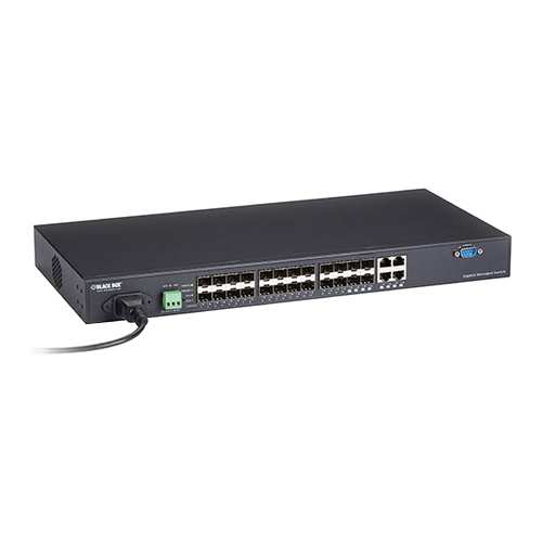 SFP ギガビット・マネージド・スイッチ 100/1000 SFP(20)+デュアルメディアUTP/SFP(4)
