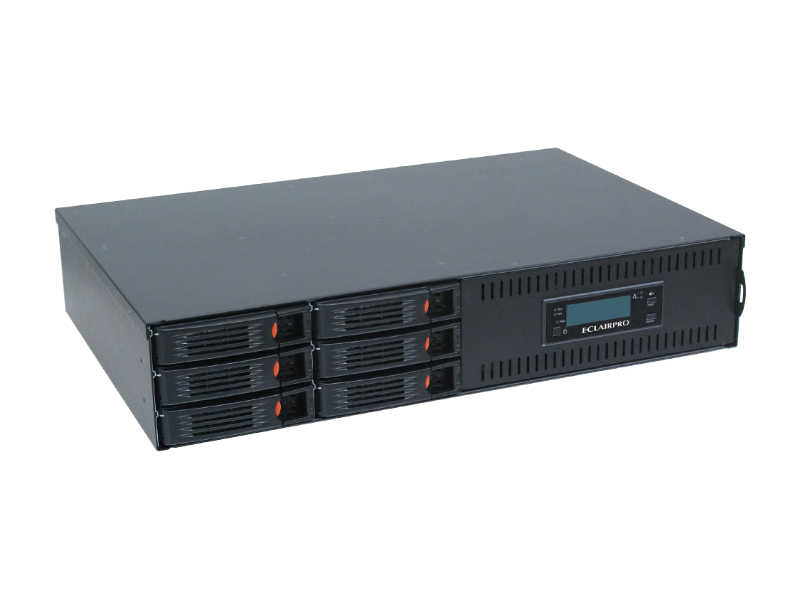 ECLAIRPROシリーズ ER206B32 USB3.2（Gen2）+eSATA対応 ハードウェアRAID対応2Uラックマウント高速DAS 総容量24TB（4TB×6ドライブ）