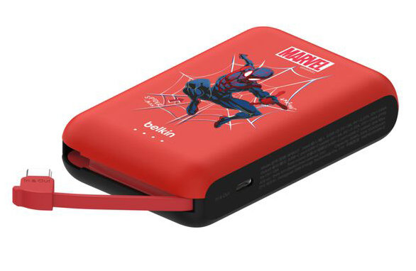 BoostCharge？ 20W ケーブル内蔵 モバイルバッテリー10000mAh？ スパイダーマン