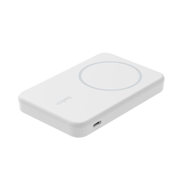 Qi2 モバイルバッテリー 5000mAh スタンド付 ホワイト