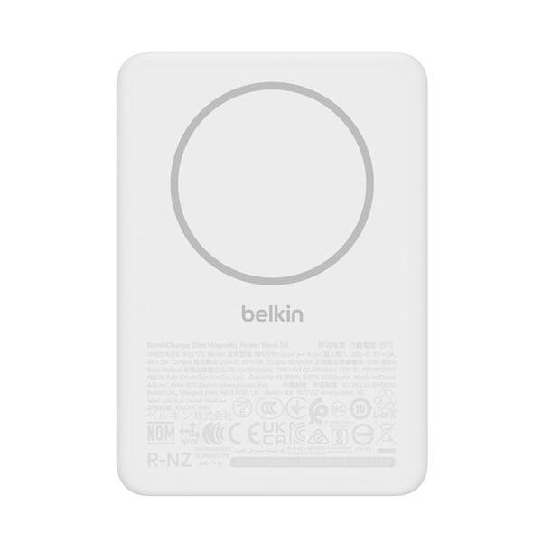 BoostCharge ワイヤレスモバイルバッテリー 5000mAh ホワイト