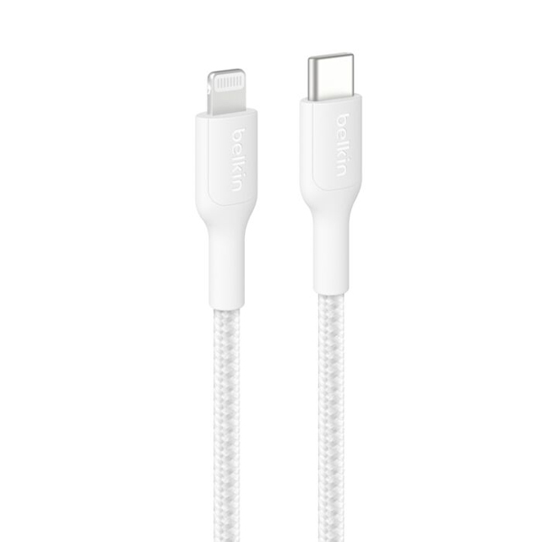 BoostCharge Pro USB-C to Lightning 編組ケーブル 2M ホワイト
