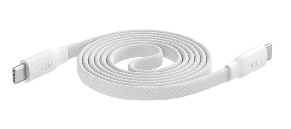 BoostCharge Pro USB-C to USB-C 編組ケーブル フラット 240W 1M ホワイト