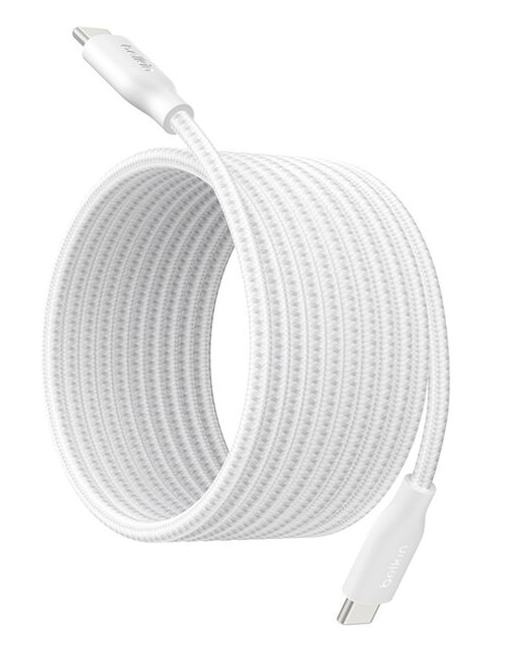 BoostCharge Pro USB-C to USB-C 編組ケーブル ラウンド 240W 2M ホワイト