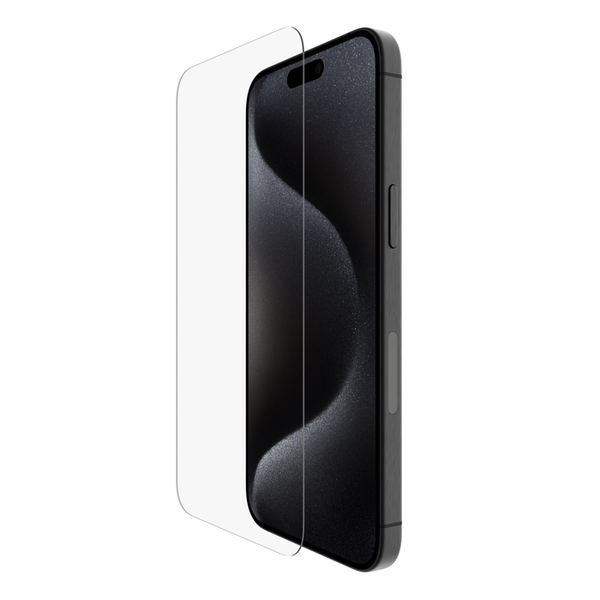 ScreenForce iPhone 15 Pro Max用 強化ガラス 抗菌画面保護フィルム