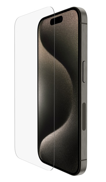 SCREENFORCE iPhone 15 Pro用 ウルトラガラス + 抗菌 画面保護フィルム