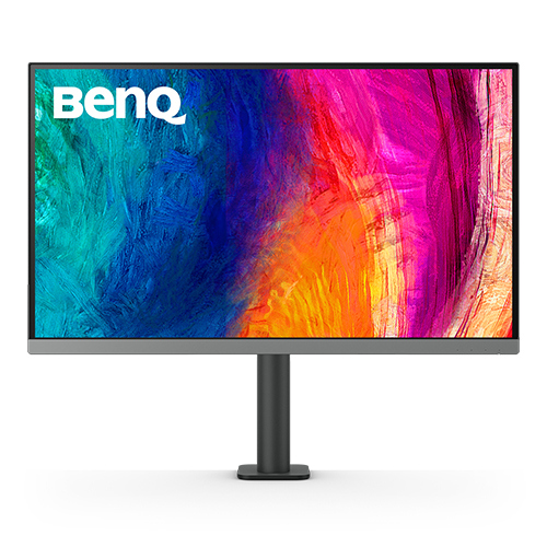 CAD・Mac・デザイナー向け アーム付き液晶ディスプレイ 27型/3840×2160/HDMIx1、DisplayPortx1、USB-C（90W給電）/ブラック/スピーカー：あり、USBハブ機能