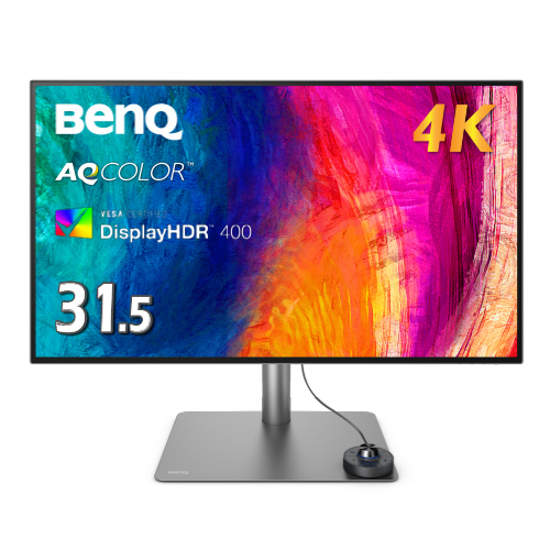 CAD・Mac・デザイナー向け 液晶ディスプレイ 31.5型/3840×2160/HDMI x1、DisplayPort x1、Thunderbolt 3 x2（85W/15W給電）/シルバー/スピーカー：あり、USBハブ機能