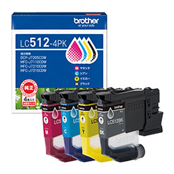 【ブラザー純正】インクカートリッジ 4色パック ブラック シアン マゼンタ イエロー