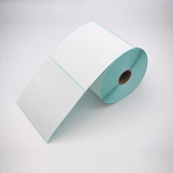 熱転写用アート紙/無地ラベル/幅100mm×長さ100mm/ラベルピッチ3mm/1巻650枚/10巻入り