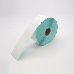 熱転写用アート紙/無地ラベル/幅40mm×長さ40mm/ラベルピッチ3mm/1巻1500枚/20巻入り