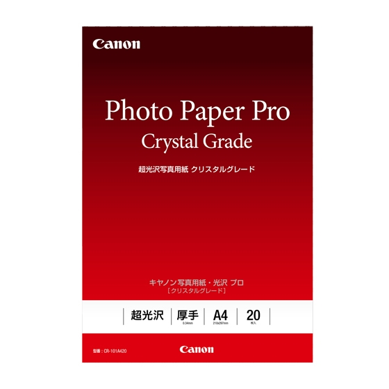 写真用紙・光沢 プロ ［クリスタルグレード］ A4 20枚 CR-101A420