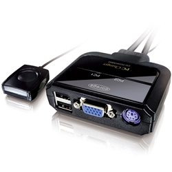 PC2台用自動切替器 キーボードPS/2・USBコンボ VGA対応 ケーブルタイプ