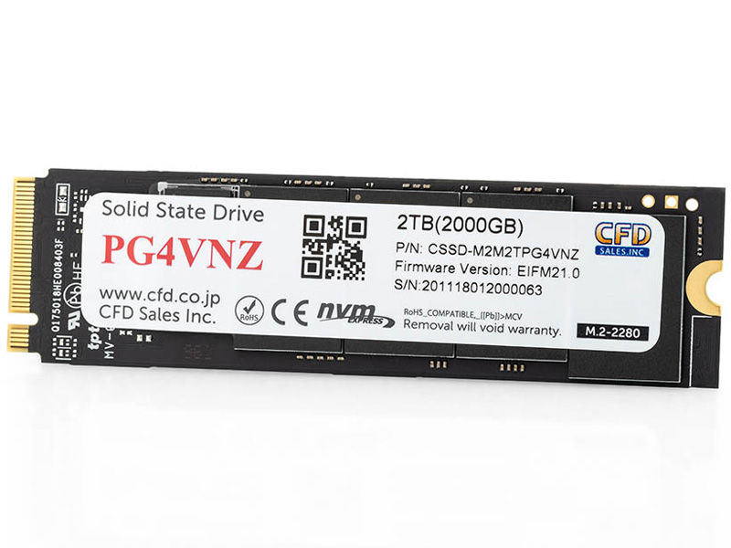 内蔵SSD M.2 2280 NVMe PCI-E Gen.4 x 4（NVMe 1.3) PG4VNZシリーズ 2TB 5年保証 PS5動作確認済 CSSD-M2M2TPG4VNZ