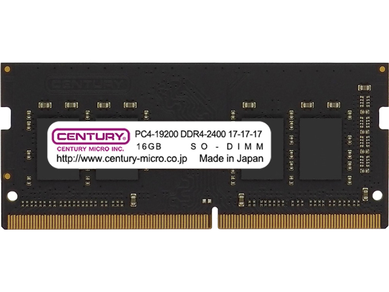 ノート用 PC4-19200/DDR4-2400 16GB 260pin SODIMM 1Rank 1.2v 日本製