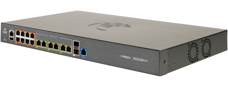 【在庫限り】Cambium EX2016M-P クラウド管理 16ポートPoE+スイッチ SFP*2/2.5G*6/1G*8 240W