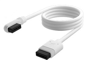 iCUE LINK Cable 1x 600mm with Straight/Slim 90° connectors White