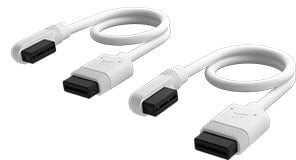 iCUE LINK Cable 2x 200mm with Straight/Slim 90° connectors White