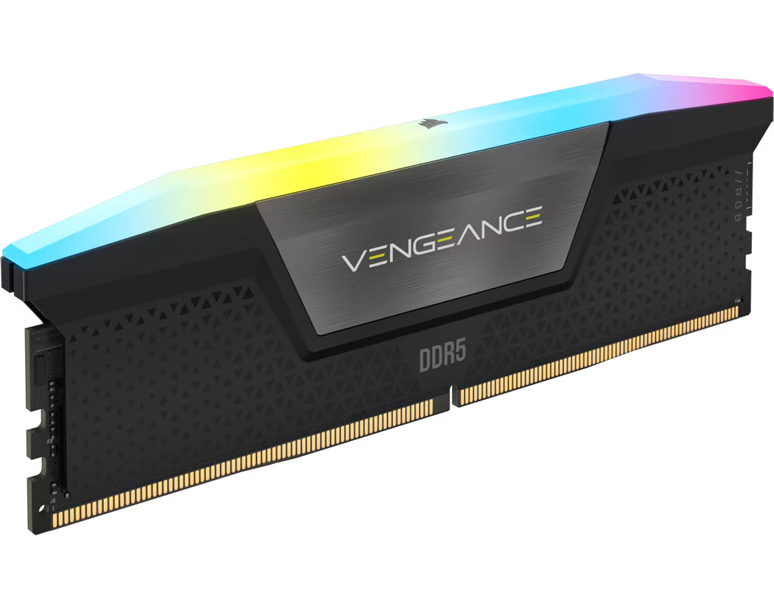 DDR5 5600MT/s 16GB(16GBx1) UDIMM 40-40-40-77 XMP 3.0 VENGEANCE RGB DDR5 Black 1.25V