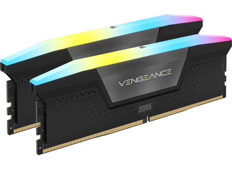 DDR5 5200MHz 16GB(8GBx2) UDIMM 40-40-40-77 XMP 3.0 VENGEANCE RGB DDR5 Black 1.25V