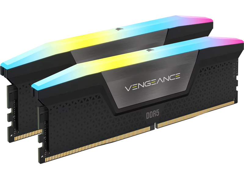 VENGEANCE RGB DDR5 UDIMM 7200MT/s 96GB (48GBx2) CL40-54-54-116 1.40V Intel XMP - BLACK