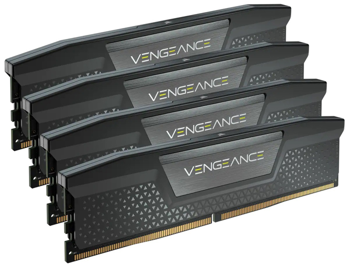 DDR5 6600MT/s 64GB(16GBx4) UDIMM 32-39-39-76 Std PMIC XMP 3.0 VENGEANCE DDR5 Black 1.4V
