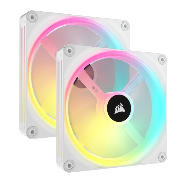 PCケースファン iCUE LINK QX140 RGB WHITE 140mm Magnetic Dome RGB Fan Starter Kit