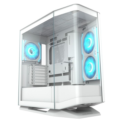 FV270 RGB White/ミドルタワーケース/ホワイト/ピラーレス構造/曲面ガラス仕様のパノラマデザイン/背面コネクタMB対応/ARGBファン4基標準搭載